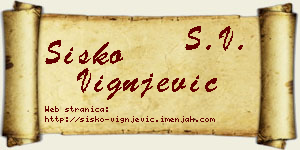 Sisko Vignjević vizit kartica